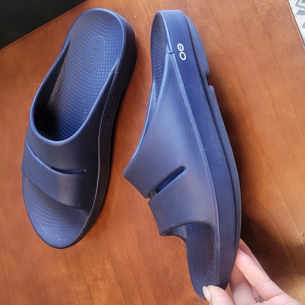 OOFOS Navy Blue Men's Sandals
